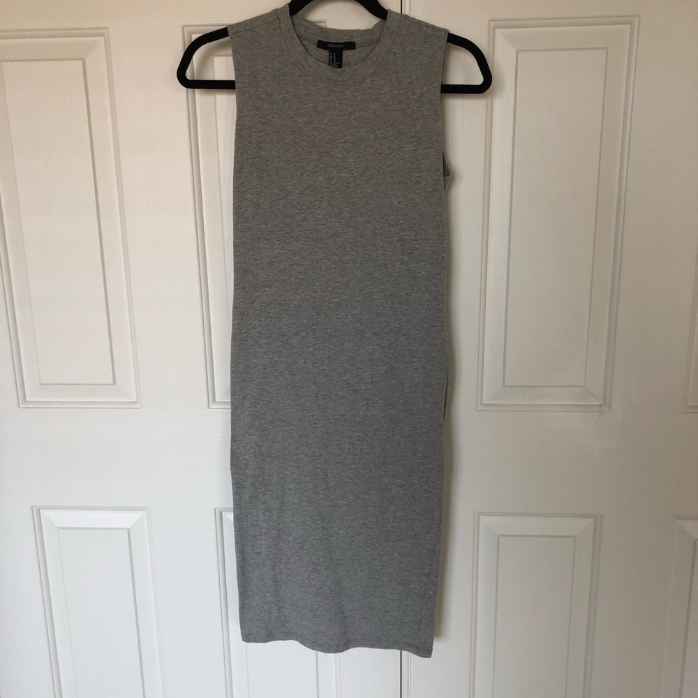 Forever 21 Heather Grey Midi Dress
